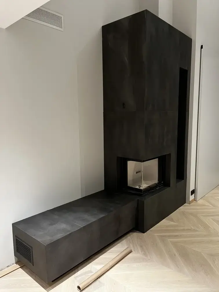 Klassisk eldstad i Malmö